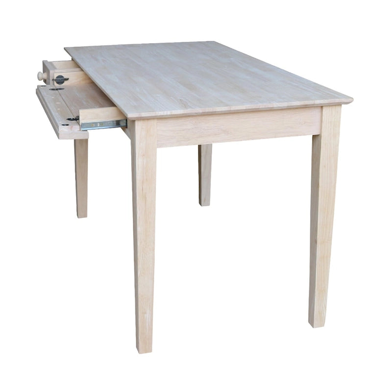 Wooden Computer Desk with Flip Down Drawer
