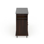 Full Size Granite Top Vintage Mahogany Kitchen Cart - 18d x 51.5w x 36h