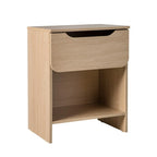 Modern Minimalist 1-Drawer Nightstand with Cubby