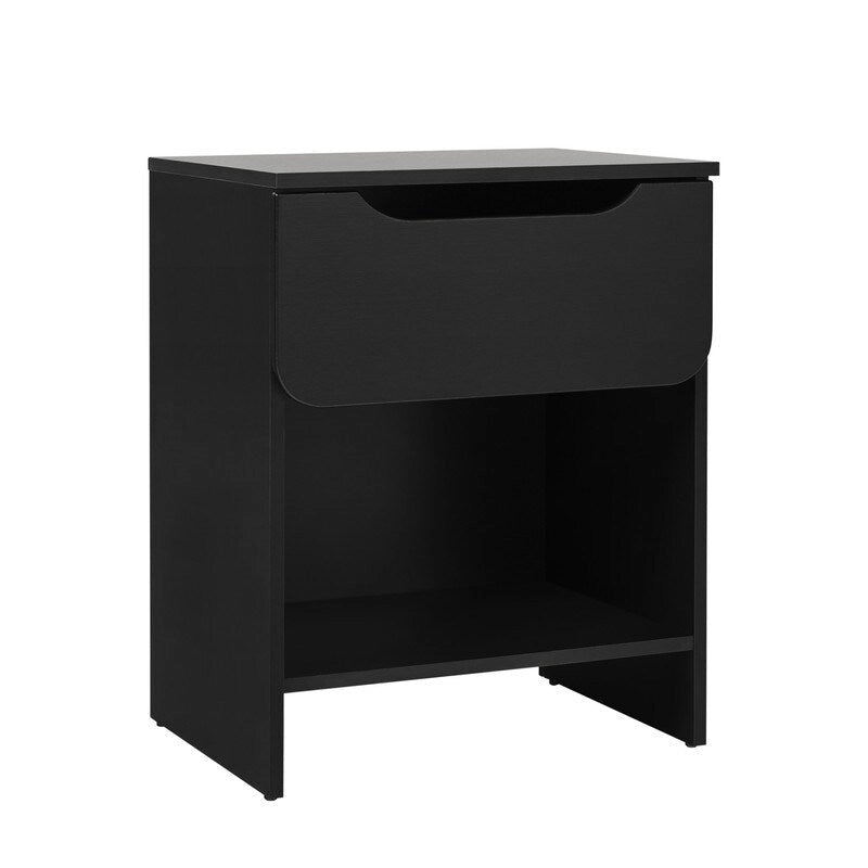 Modern Minimalist 1-Drawer Nightstand with Cubby