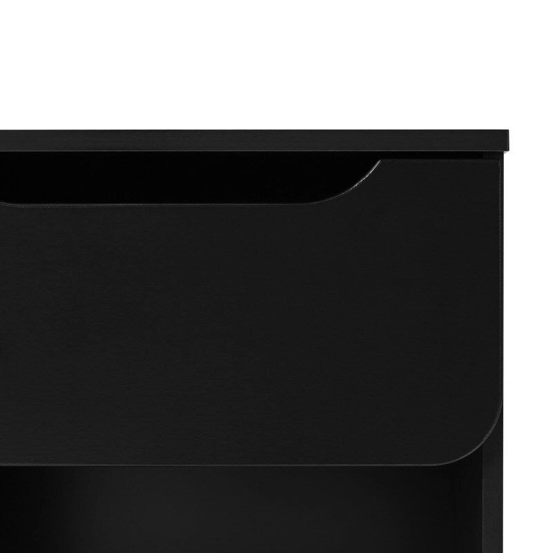 Modern Minimalist 1-Drawer Nightstand with Cubby