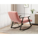 Velvet Rocking Chair With Foot Rest