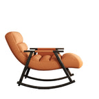 Velvet Rocking Chair With Foot Rest