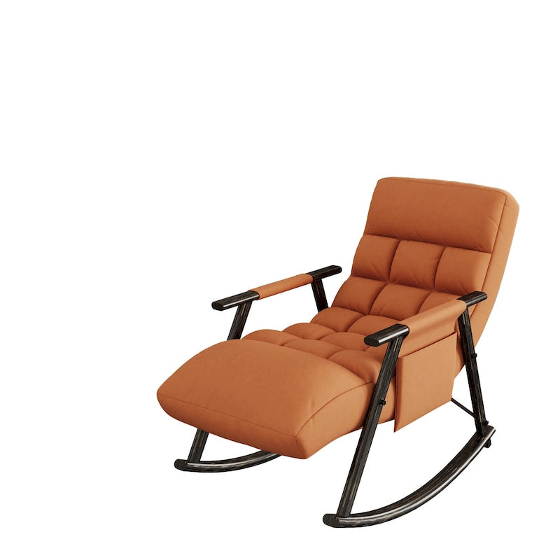Velvet Rocking Chair With Foot Rest