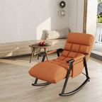 Velvet Rocking Chair With Foot Rest