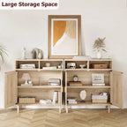 Modern Rattan Buffet Cabinet - 62.9D x 15.7W x 36.2H