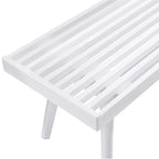 Solid Wood Slatted Bench