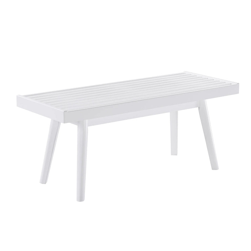 Solid Wood Slatted Bench