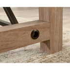 Modern Farmhouse Executive Desk, 66 Inch, Brushed Oak
