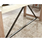 Modern Farmhouse Executive Desk, 66 Inch, Brushed Oak