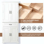 Tall Bathroom Storage Cabinet with Drawers and Adjustable Shelf