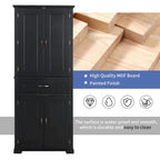 Tall Bathroom Storage Cabinet with Drawers and Adjustable Shelf
