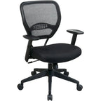 OSP Furniture Managerial Low-Back Chair, 27x26-1/2x42, Black